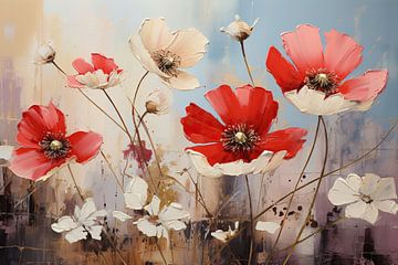 Coquelicots vibrants | Peinture de coquelicots sur De Mooiste Kunst