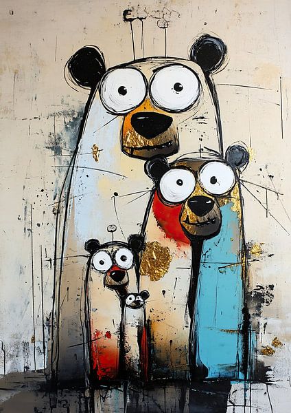 Ours de famille par Peintures accrocheuses