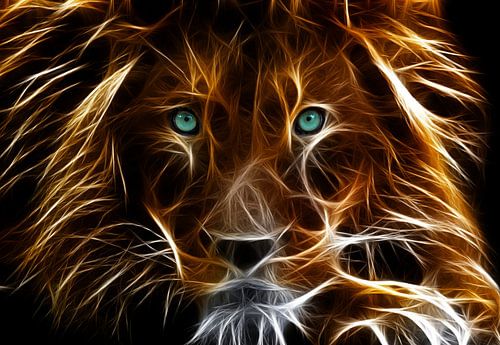 Glühender Löwe von Bert Hooijer