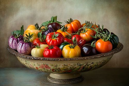 Colourful variety of tomatoes