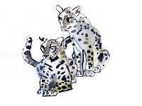 Two male leopards
