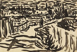 ERNST LUDWIG KIRCHNER, Die Vorstädte von Dresden, um 1906-1907