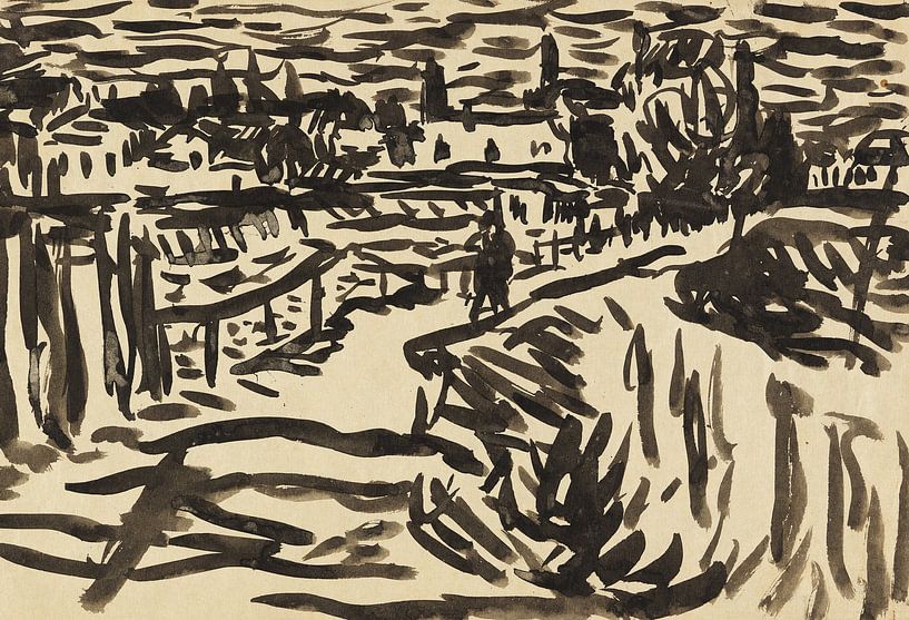 ERNST LUDWIG KIRCHNER, Die Vorstädte von Dresden, um 1906-1907 von Atelier Liesjes