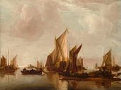 A State Yacht and Other Craft in Calm Water, Jan van de Cappelle by Masterful Masters thumbnail