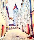Kerk in Hallein van zam art thumbnail