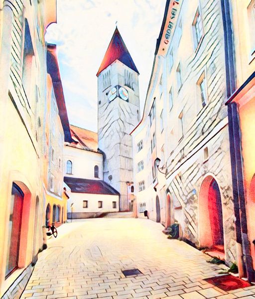 Kerk in Hallein van zam art