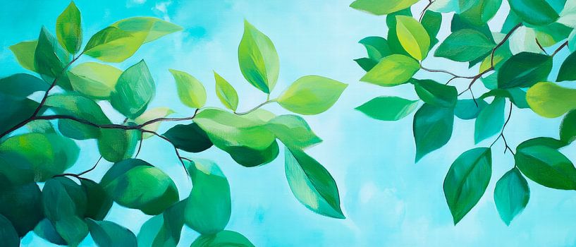 Green leaves in soft light by Poster Art Shop