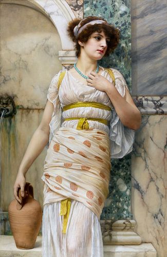 John William Godward, Bij de fontein - 1893
