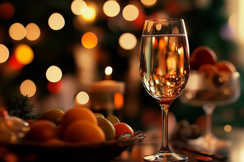 Festive decoration with glasses and fruit by Poster Art Shop