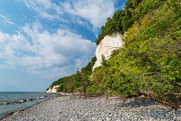 Chalk cliffs on the coast of the Baltic Sea on the island of Rügen