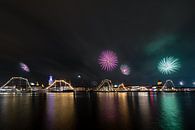Stadtfront Kampen mit Feuerwerk von Fotografie Ronald Miniaturansicht
