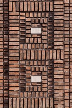 Close-up van een gebouw in Amsterdam, Noord-Holland, Nederland, Aaya Mohamed, Aaya Photographs van Aaya Mohamed
