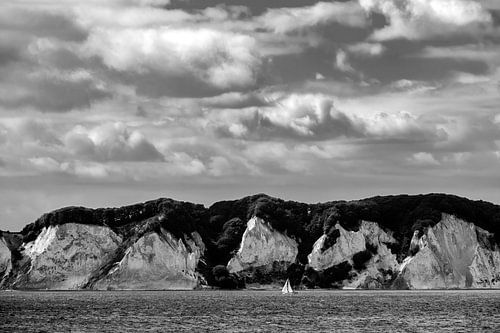 The white chalk cliffs of the island of Møn near Denmark