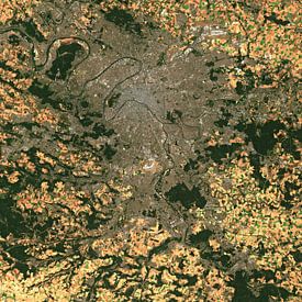 Satellitenfoto von Paris von Wigger Tims