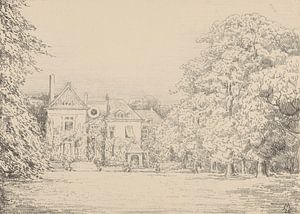 Simon Moulijn, Blick auf das Huis te Werve vom Garten des Huis te Werve aus, 1926