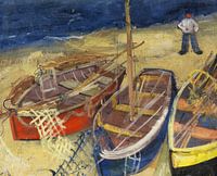 Bateaux de pêche sur la plage, FELIX NUSSBAUM, 1929