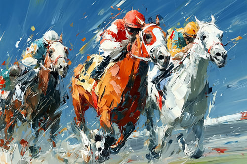 Schilderijen van paardenraces van ARTemberaubend