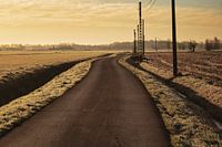 Landweg  tijdens de koude winterdagen