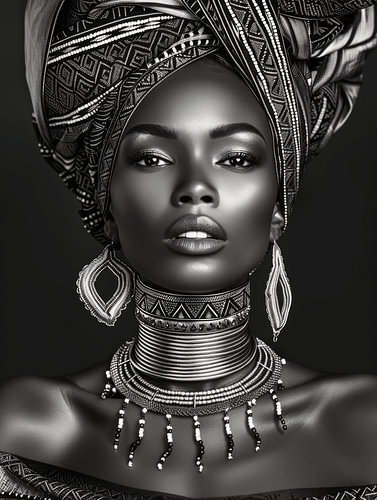 Modern portrait of an African woman