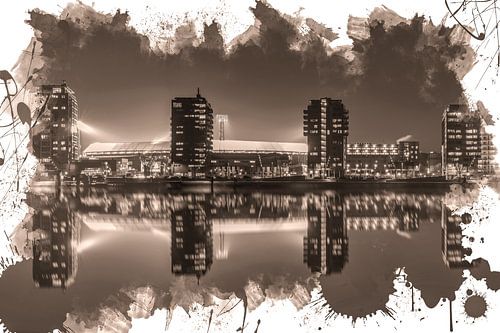 Feijenoord ART Rotterdam Stadion &quot;De Kuip&quot; Reflectie