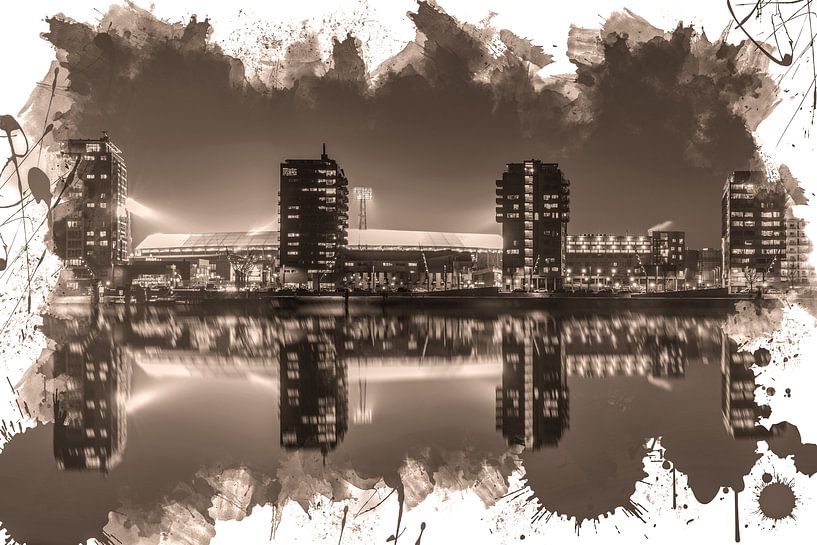 Feyenoord ART Rotterdam Stadion "De Kuip" Reflectie van MS Fotografie | Marc van der Stelt