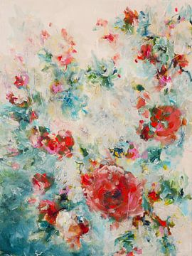 As it was before - abstract bloemenschilderij van Qeimoy