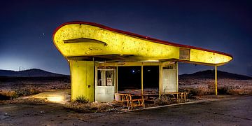 Abandoned 1950s restaurant along Route 66 by Harry Anders