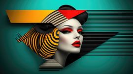 Futuristic elegance in the interplay of geometry by Klaus Tesching - Art-AI