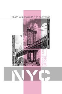 Poster Art NYC Manhattan Bridge