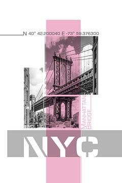 Poster Art NYC Manhattan Bridge