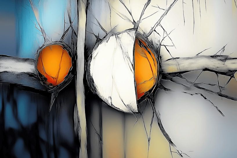 Abstracte bloemen van Ton Kuijpers