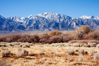 Bergen in de Eastern Sierra, Californië, VS
