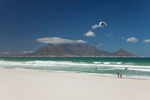 Blouberg strand met uitzicht op Kaapstad, Zuid-Afrika