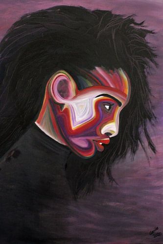 Abstract portret Noord-Afrikaanse vrouw