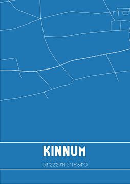 Blueprint | Carte | Kinnum (Fryslan) sur Rezona