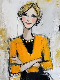 Terschelling Frau Gemälde von Abstraktes Gemälde