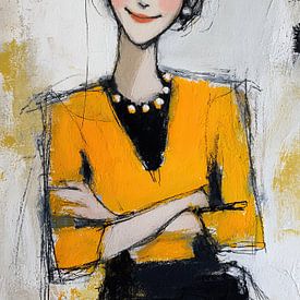 Terschelling Frau Gemälde von Abstraktes Gemälde