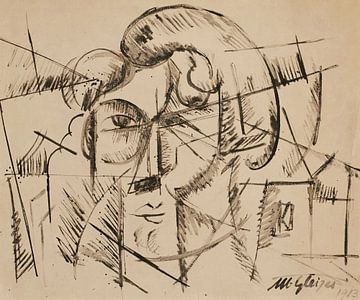 Albert Gleizes - Hoofd van een man (1913) van Peter Balan