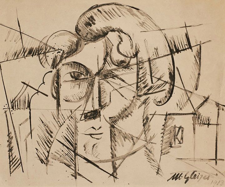 Albert Gleizes - Kopf eines Mannes (1913) von Peter Balan