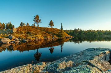 Paysage de la Norvège en automne.