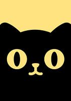 Curious Cat - Minimal Pop Art