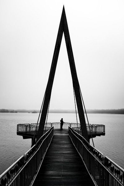 Morning mist and symmetry at the lake by Alwin Koops fotografie