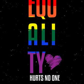 EQUALITY - LGBTQ vlag Regenboog Solidariteit Wanddecoratie van Millennial Prints