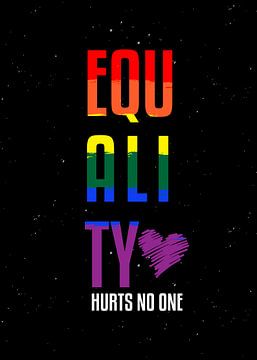EQUALITY - LGBTQ vlag Regenboog Solidariteit Wanddecoratie van Millennial Prints