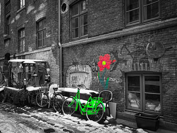 Green bicycle