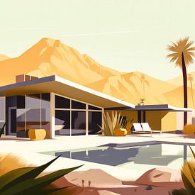 1950s bungalow Arizona USA by Vlindertuin-Art