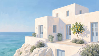 White Cliffside Villa by Ocean