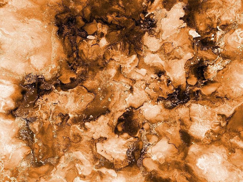 Green miracle in orange by KW Malerei