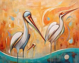 Peindre des cigognes colorées sur La collection ARTEO