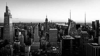 New York After Sunset in black and white